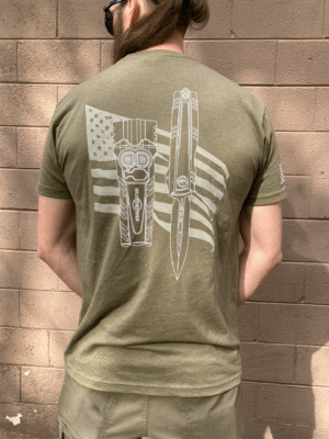 T-shirt Microtech x SureFire vert FDE